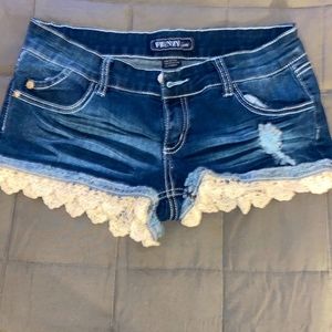 Blue jean shorts